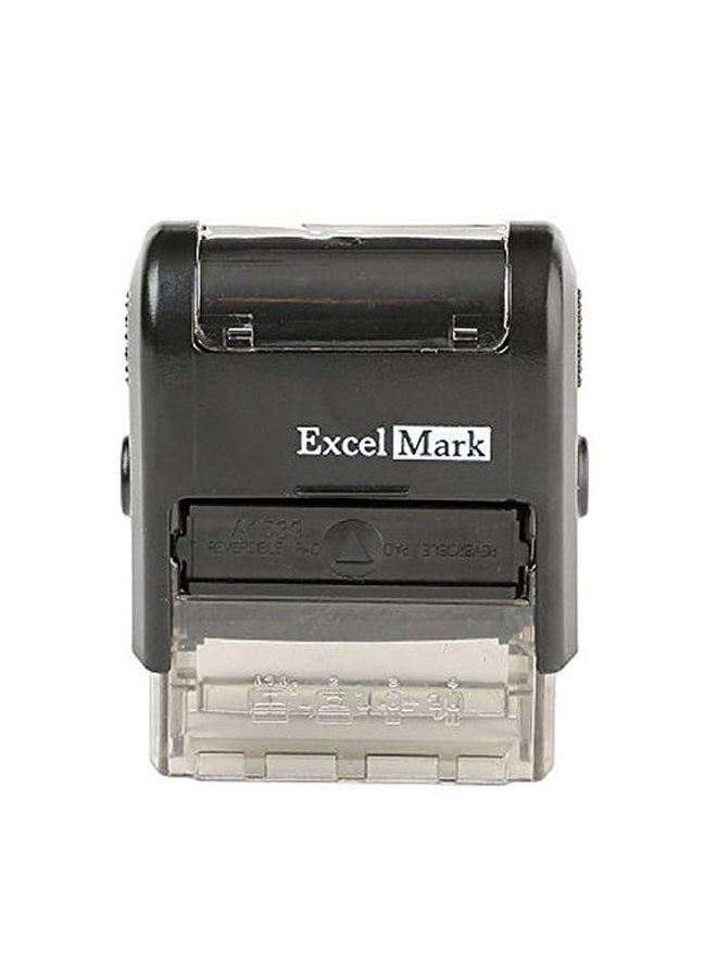 ExcelMark Self Inking Rubber Stamp Black - Image 1