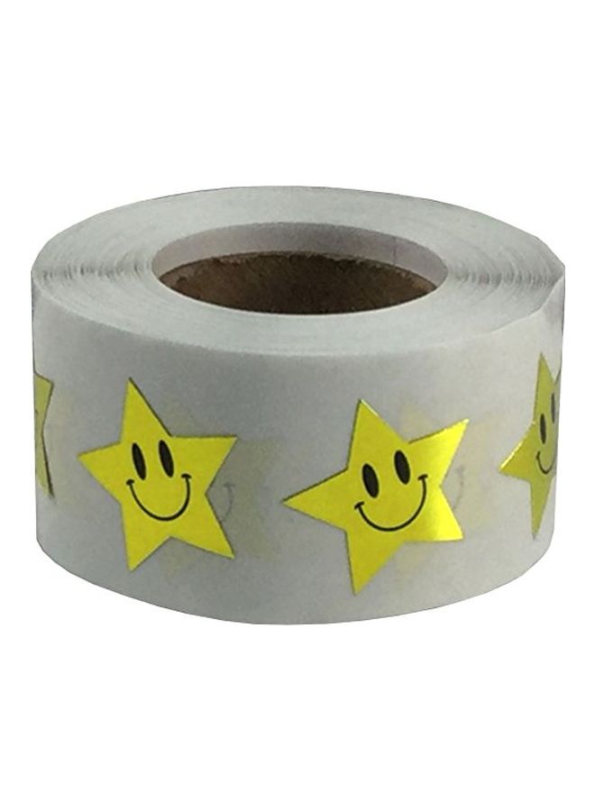 500-Piece Smiley Sticker Roll Yellow/Black - v1552317512/N21851292A_1