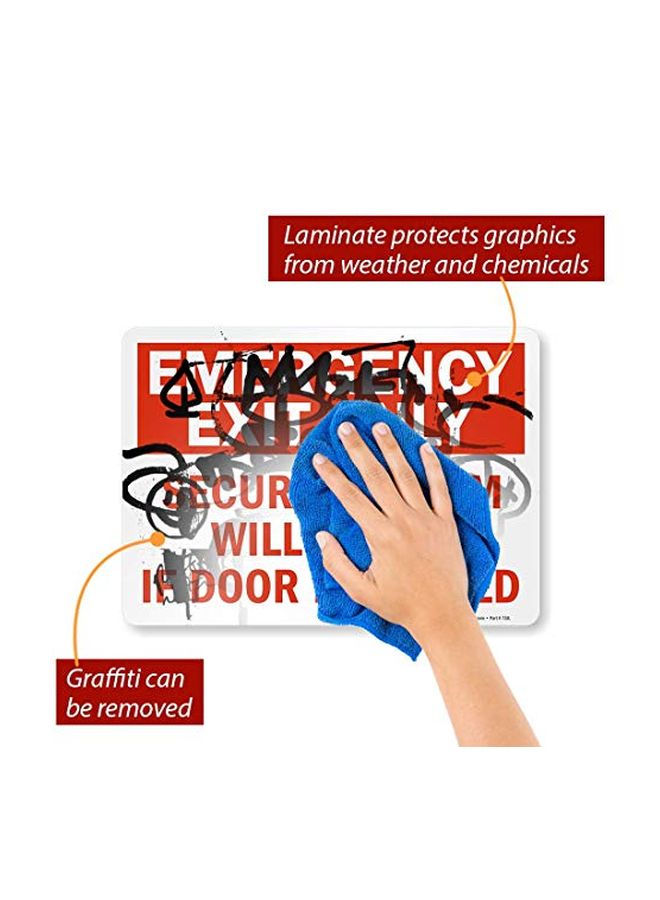 SmartSign Emergency Exit Sign Board Orange/White - Image 2