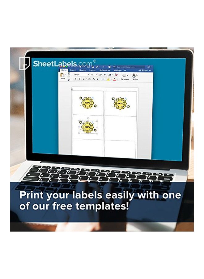 Sheet Labels 25-Piece Laser And Inkjet Printable Sheet  - Image 3