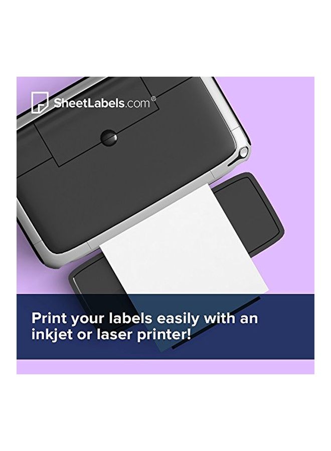 Sheet Labels 25-Piece Laser And Inkjet Printable Sheet  - Image 2