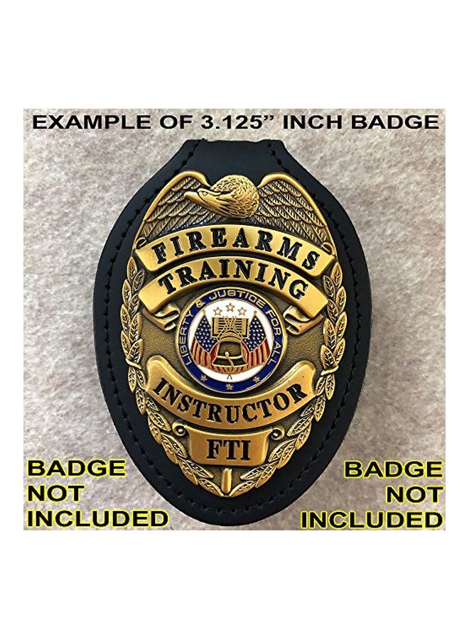Agent Gear USA 2-Piece Badge Holder With Chain Set Black  - Image 3