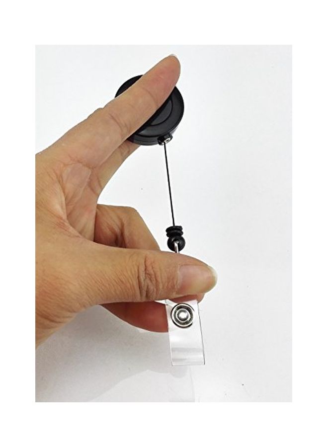 Yueton 20-Piece Badge Holder Clip Black/Clear - Image 3