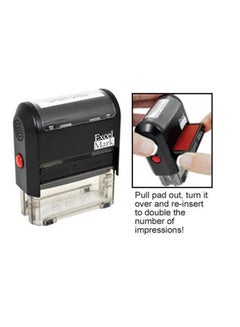 ExcelMark Self Inking Rubber Stamp Black  - Image 2
