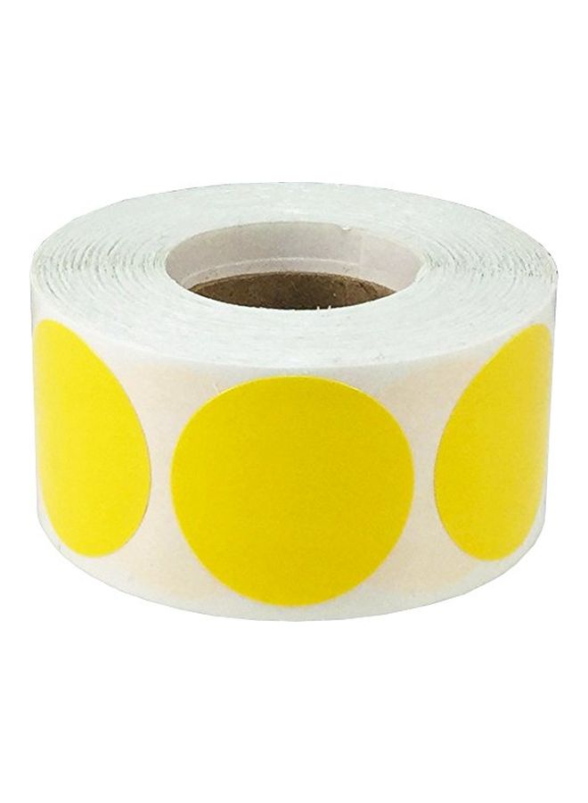 500-Piece Dot Sticker Roll Yellow