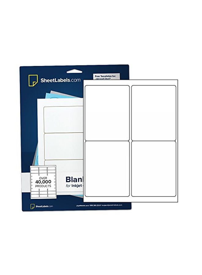 Sheet Labels 25-Piece Laser And Inkjet Printable Sheet  - Image 1