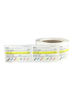 InStockLabels.com 500-Piece Weekly Label Roll White/Black/Yellow  - Image 2