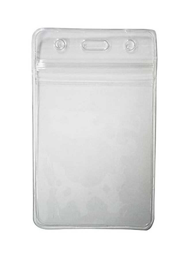 HOSL 50-Piece Vertical Id Card Holder Set Clear - Image 1