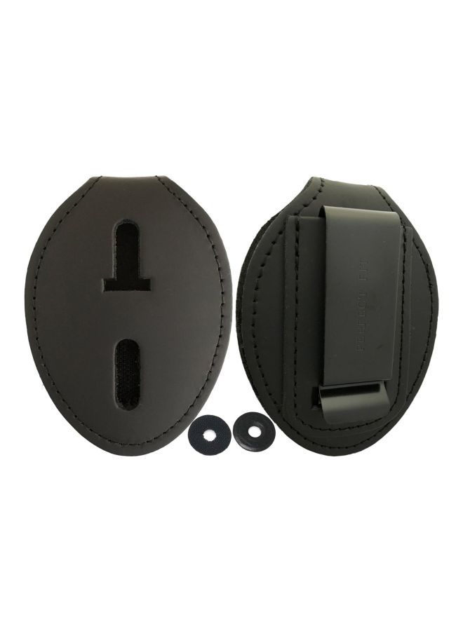 Agent Gear USA 2-Piece Badge Holder With Chain Set Black  - Image 1