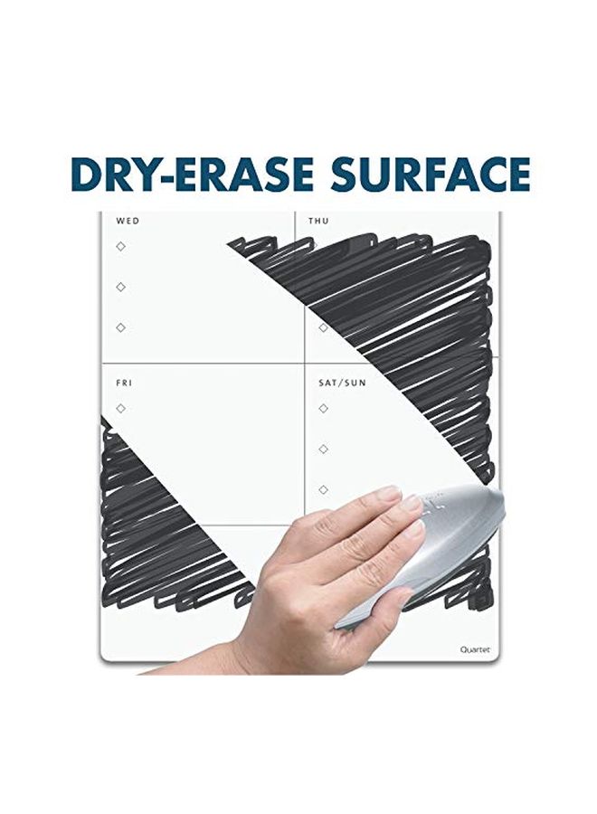 كورتيت سبورة بيضاء بالمسح الجاف على شكل مخطط مواعيد مغناطيسية أبيض - Image 2