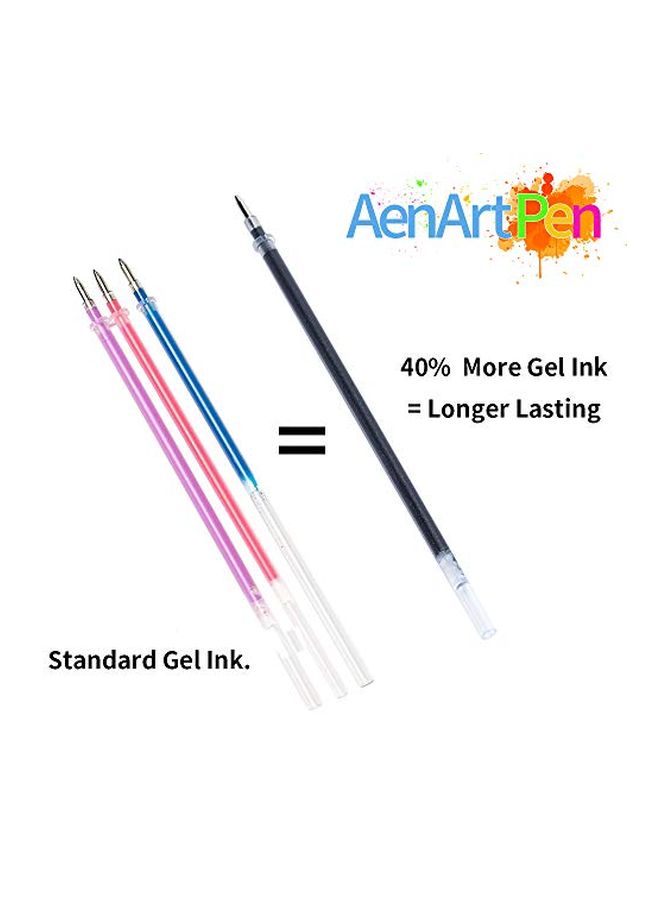 آين أرت 24 قطعة من أقلام جل لامعة أحمر/ أصفر/أخضر - Image 4