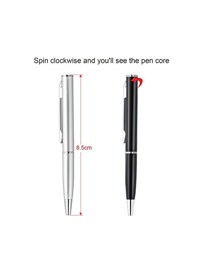 بيبتو طقم أقلام حبر جاف للجيب مكون من 10 قطع أسود/فضي - Image 2