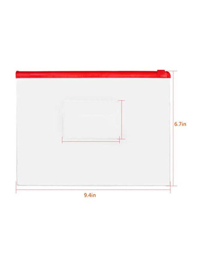 50-Piece Zipper Bag Pencil Pouch Clear/Yellow/Red - v1552375204/N21870249A_2