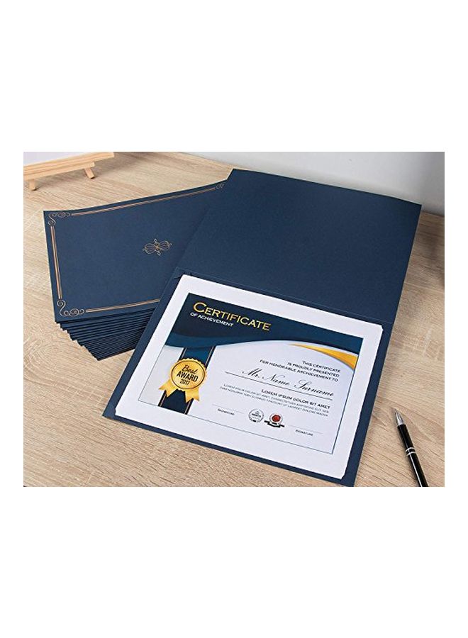 Blue Panda 24-Piece Certificate Holder Navy Blue/Gold - Image 2