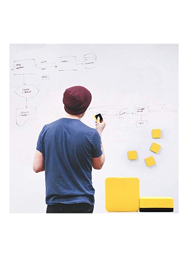 BINGBING 36-Piece Magnetic Whiteboard Erasers Yellow - Image 2