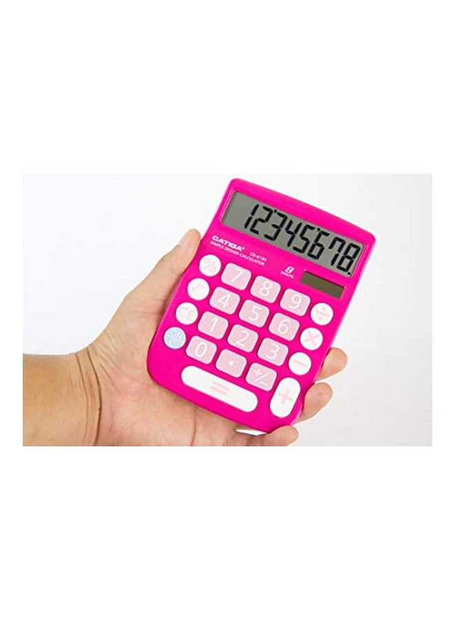 كاتيجا آلة حاسبة أساسية طراز CD-8185 وردي/أبيض - Image 2