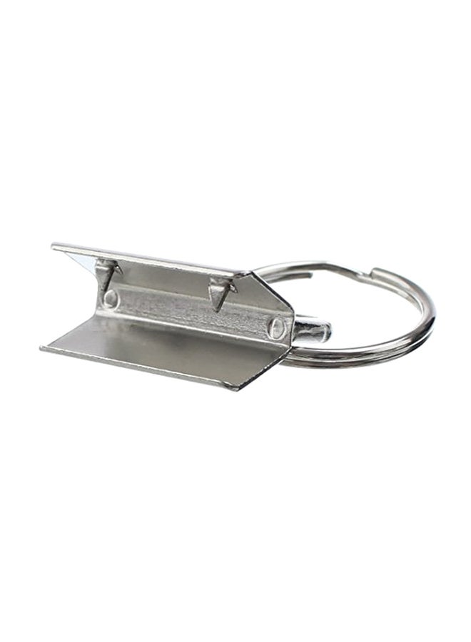 CleverDelights - 100-Piece Key Fob With Keyring Silver - Image 1