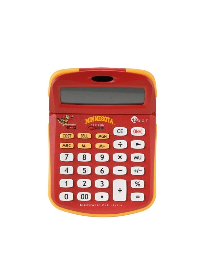 Collegiate Series - Minnesota Solar-Powered Calculator Red/Yellow/White - Image 1