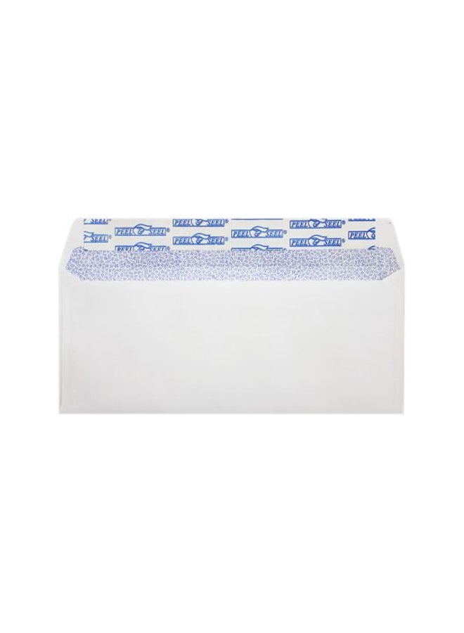 50-Piece Square Flap Envelope White W/ Security Tint