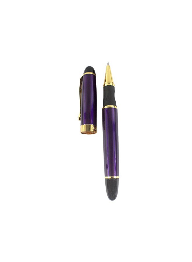 Gullor Jinhao X450 Rollerball Pen Purple/Gold - Image 3