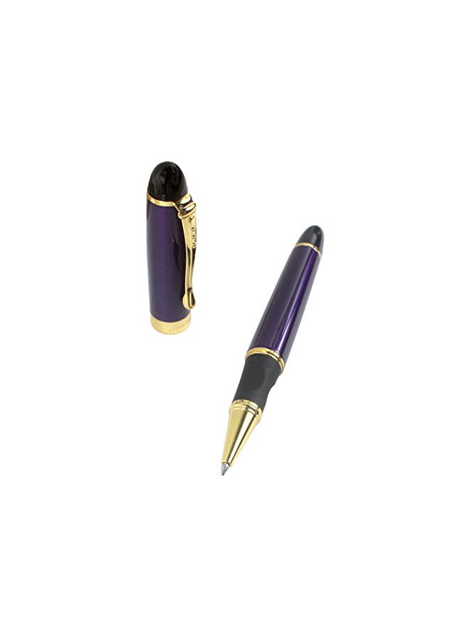 Gullor Jinhao X450 Rollerball Pen Purple/Gold - Image 2