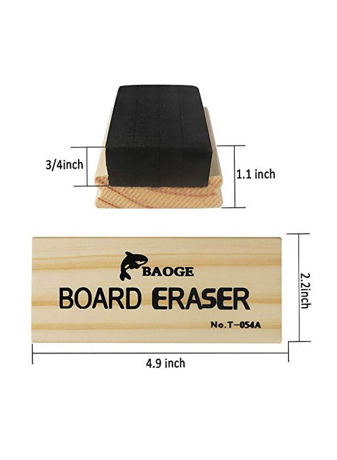 Heqishun 6-Piece Dustless Blackboard Eraser Set White/Black  - Image 3