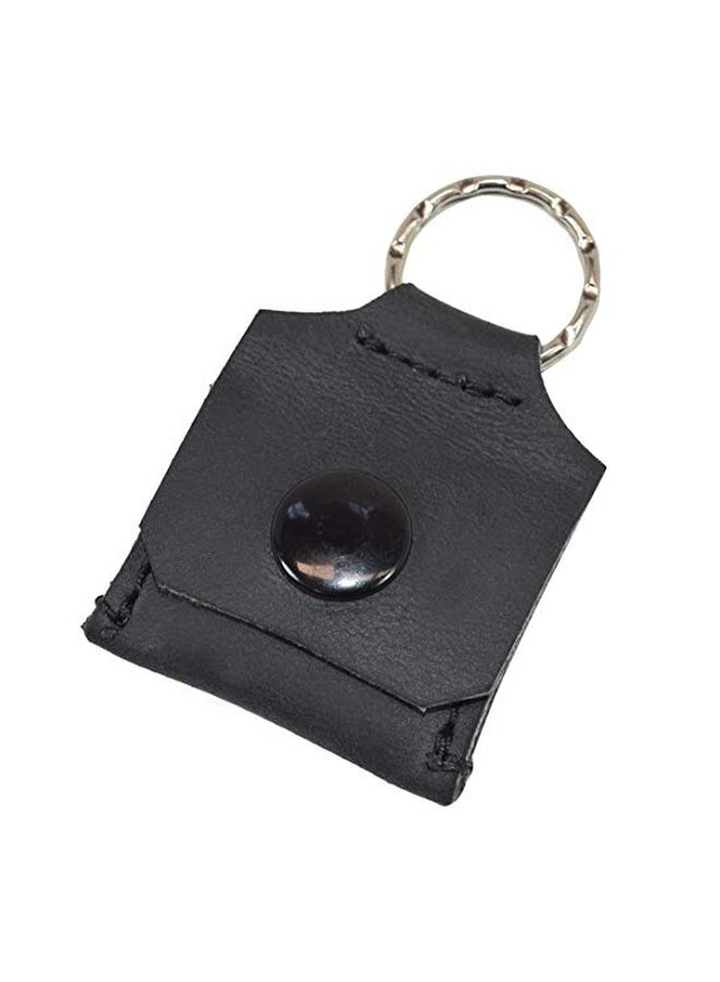 Leather Keychain Ring Holder Charcoal Black - v1552375641/N21871357A_2