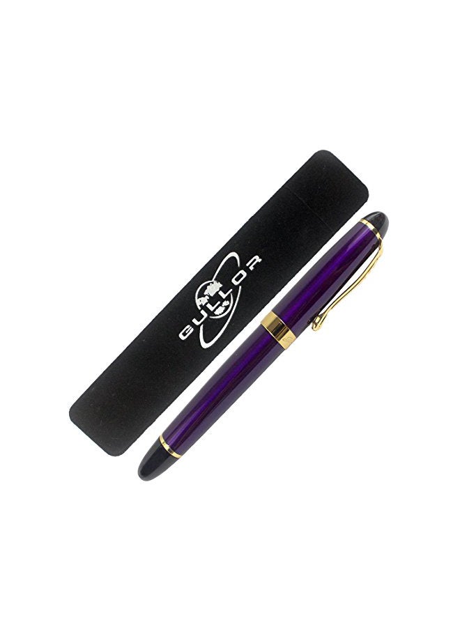 Gullor Jinhao X450 Rollerball Pen Purple/Gold - Image 1