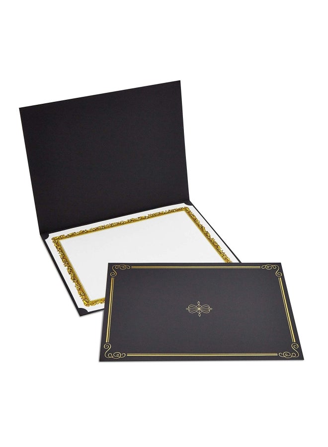 Ifusion Document Cover For Letter-Sized Award Certificates Black - Image 1