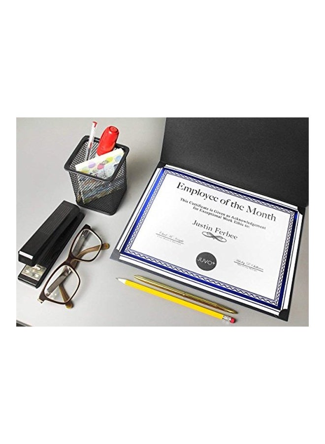 Ifusion Document Cover For Letter-Sized Award Certificates Black - Image 3