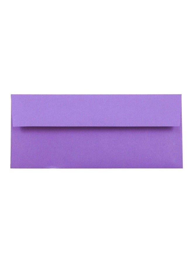 JAM Paper 50-Piece Business Colored Envelope Violet - Image 1