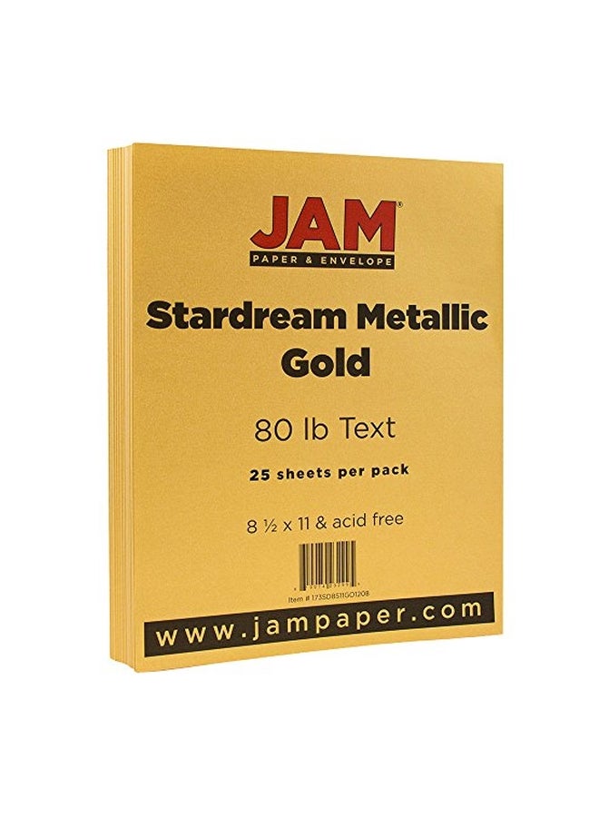 JAM Paper 25-Sheet Stardream Metallic Envelope Gold - Image 2