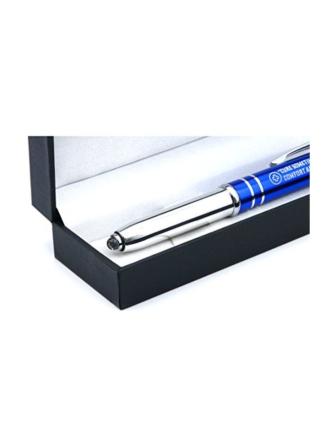 Inkstone Inspirational Quote Printed Pen Blue/Silver - Image 3