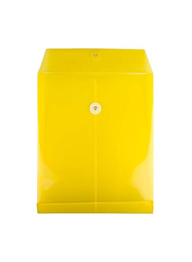 JAM Paper - Plastic Envelope With Button And String Tie Closure Yellow - Image 1