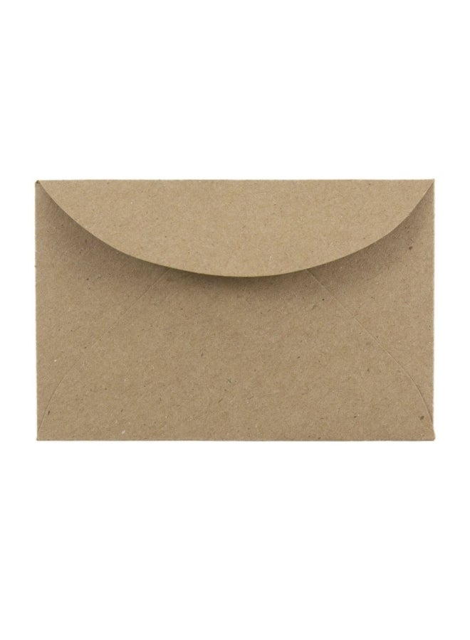JAM Paper - 50-Piece Recycled Mini Envelope Set Brown - Image 1