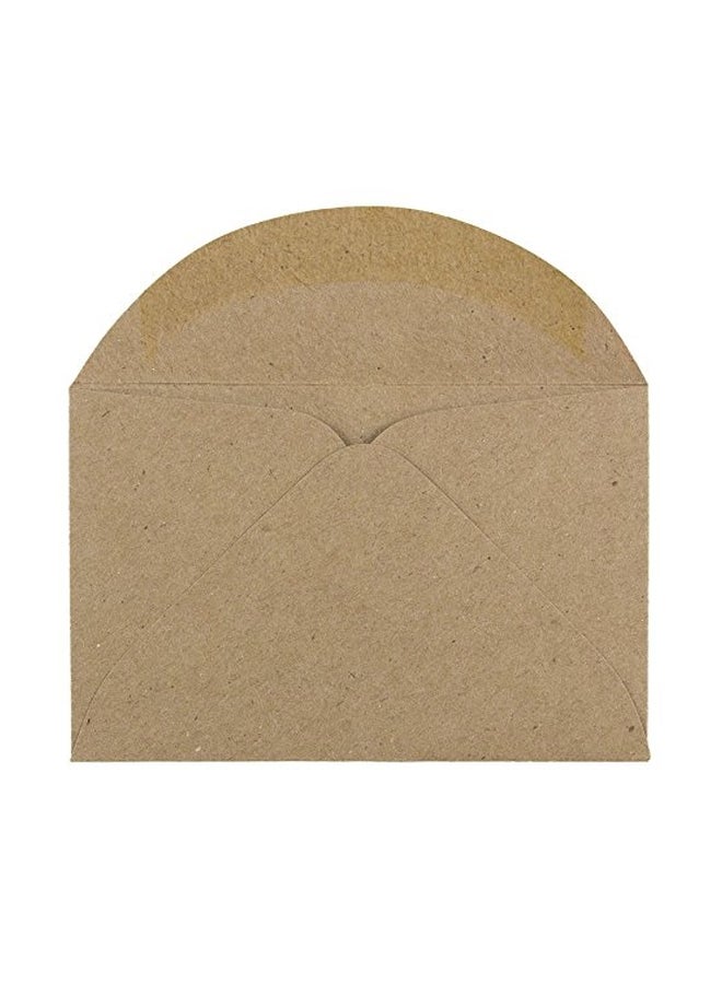 JAM Paper - 50-Piece Recycled Mini Envelope Set Brown - Image 1