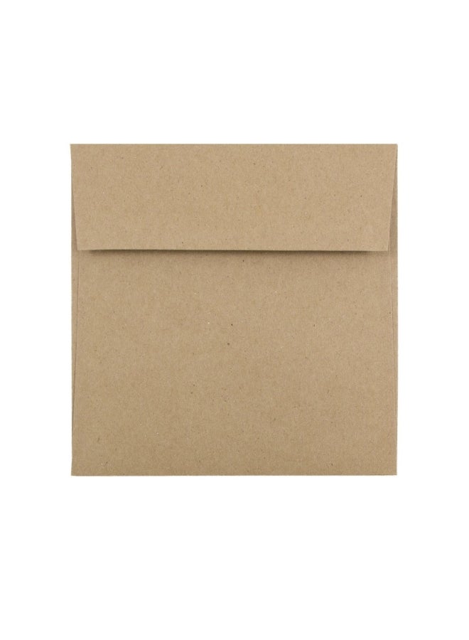 جام بايبر مغلف لبطاقة الدعوة فاخر ومربع الشكل بني - Image 1