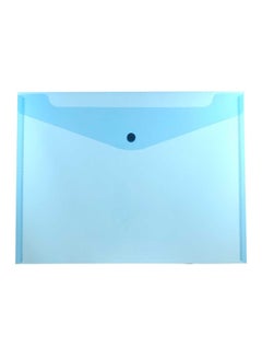 JAM Paper 12-Piece Plastic Envelope With Snap Closure Blue  - Image 1