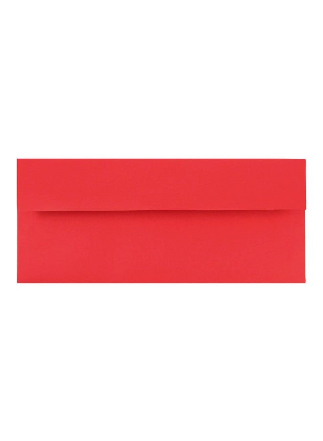 JAM Paper 50-Piece Business Colored Envelope Set Red  - Image 1
