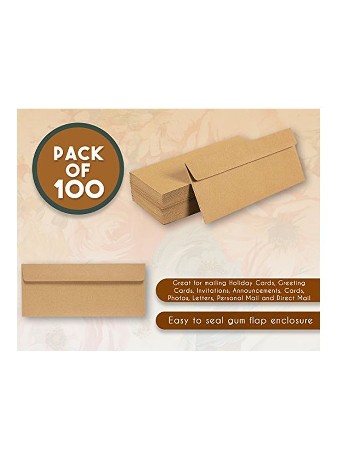 100-Piece Kraft Square Flap Business Envelopes Brown - v1552375759/N21871685A_3