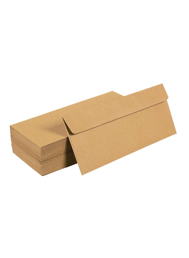 100-Piece Kraft Square Flap Business Envelopes Brown - v1552375791/N21871685A_1