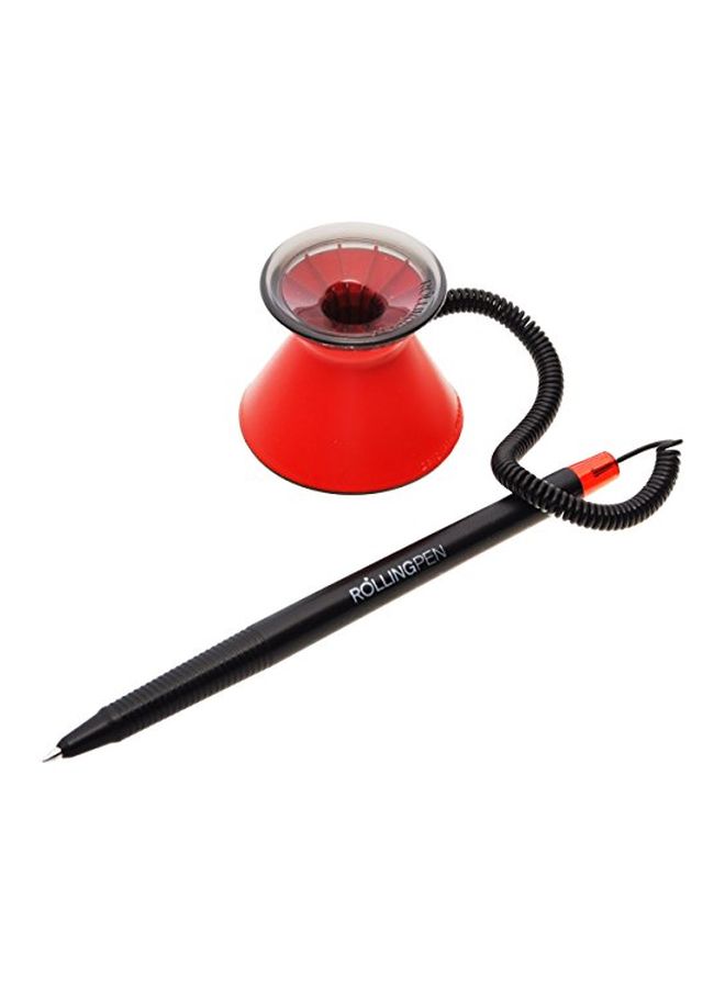 Mon Ami 4-Piece Spring Joint Pen With Adhesive Tape Black/Yellow/Blue - Image 1