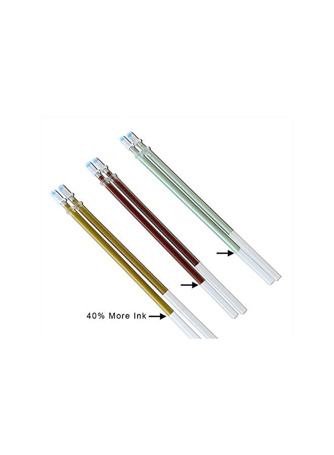 أوفيس جودز عبوات لإعادة ملئ أقلام الجل بألوان ترابية من 48 قطعة متعدد الألوان - Image 2