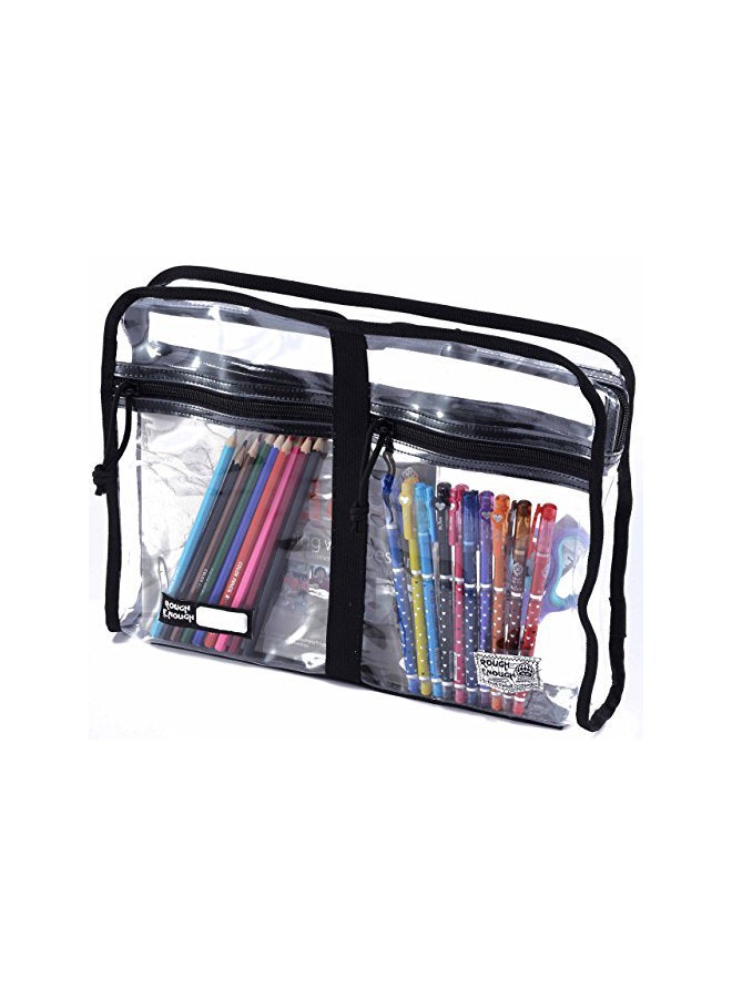 ري راف إناف حامل حقيبة المستندات مزود بسحاب أسود/شفاف - Image 2