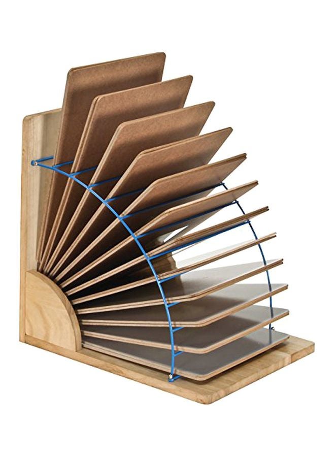 Really Good Stuff Wire Clipboard Stand Brown/Blue/White  - Image 1