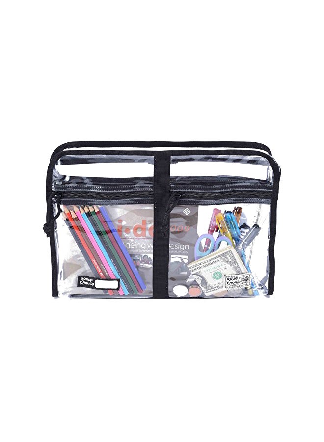 ري راف إناف حامل حقيبة المستندات مزود بسحاب أسود/شفاف - Image 1