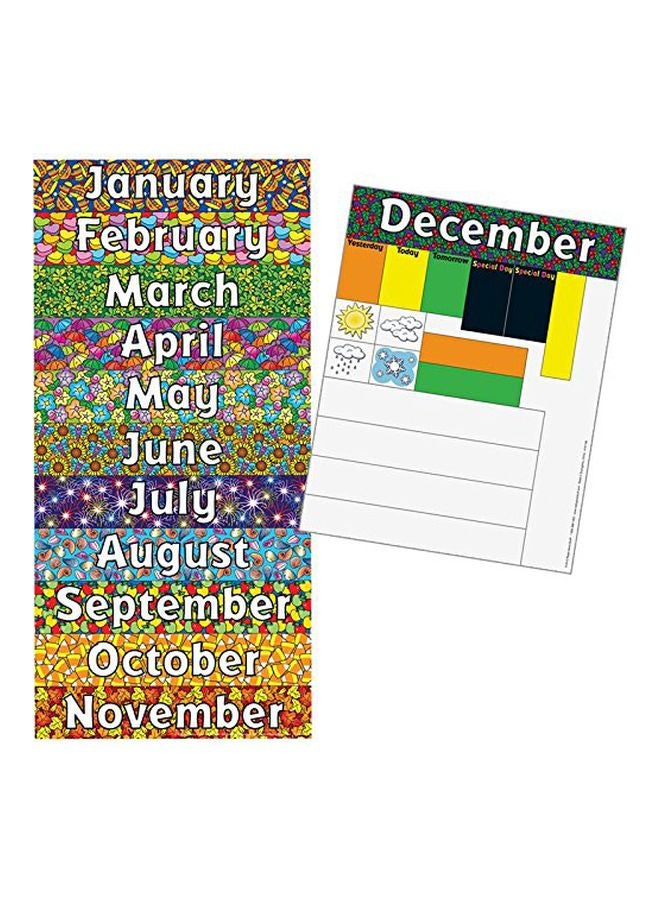 Really Good Stuff Classroom Daily Calendar Blue/White/Red  - Image 4