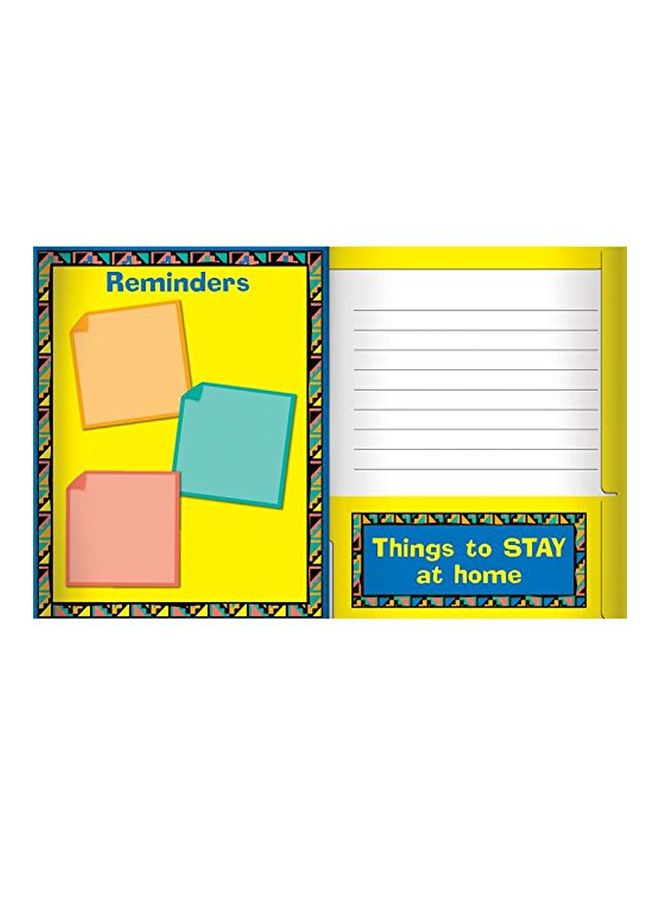 Really Good Stuff Send It Home It Comes Back Boomerang Folder Blue/Yellow/White - Image 3
