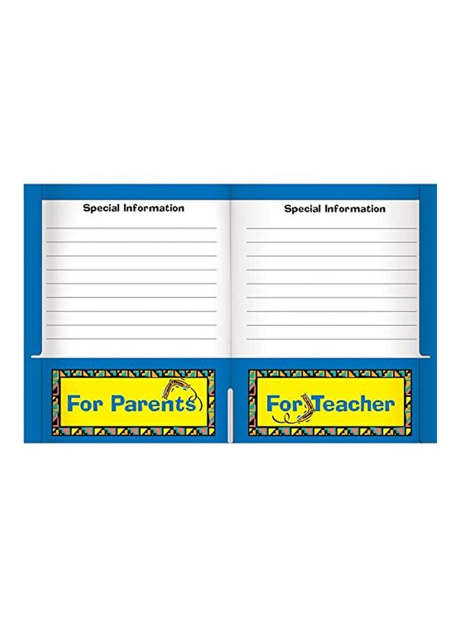 Really Good Stuff Send It Home It Comes Back Boomerang Folder Blue/Yellow/White - Image 2