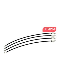 Silipac 4-Piece Large Key Ring Cable Wire Black  - Image 2